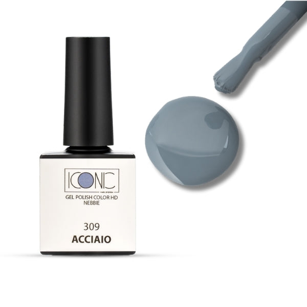Gel Polish Color HD - 309 Acciaio - ICONIC Nail System - 10 ml