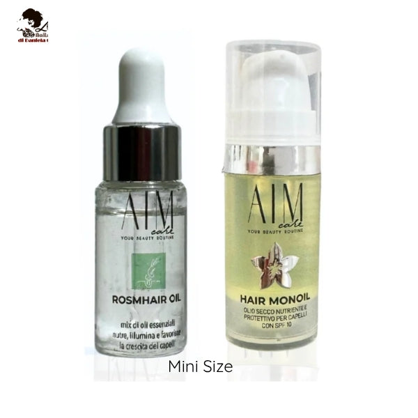 AIM-Care - Rosmhair Oil & Hair Monoil mini-size- Kit oli per cuoio capelluto e lunghezze
