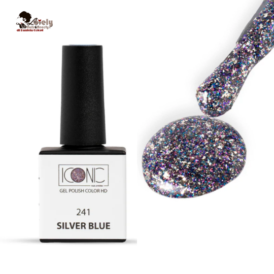 Gel Polish Color HD 241 - Silver Blue - ICONIC Nail System - 10 m