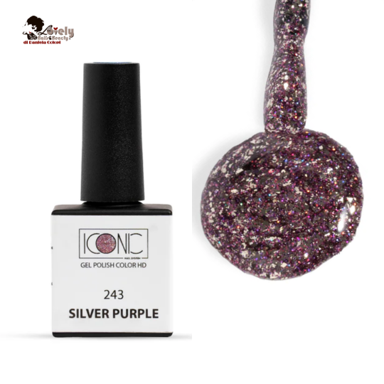 Gel Polish 243 - Silver purple - ICONIC Nail System - 10 ml