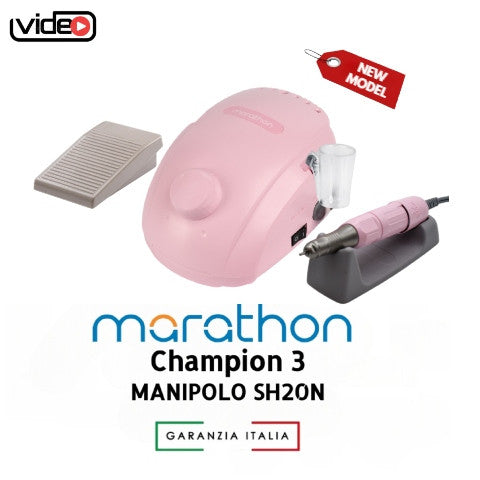 Marathon New Champion III Rosa - Micromotore Professionale 30.000 Giri con Manipolo SH20N