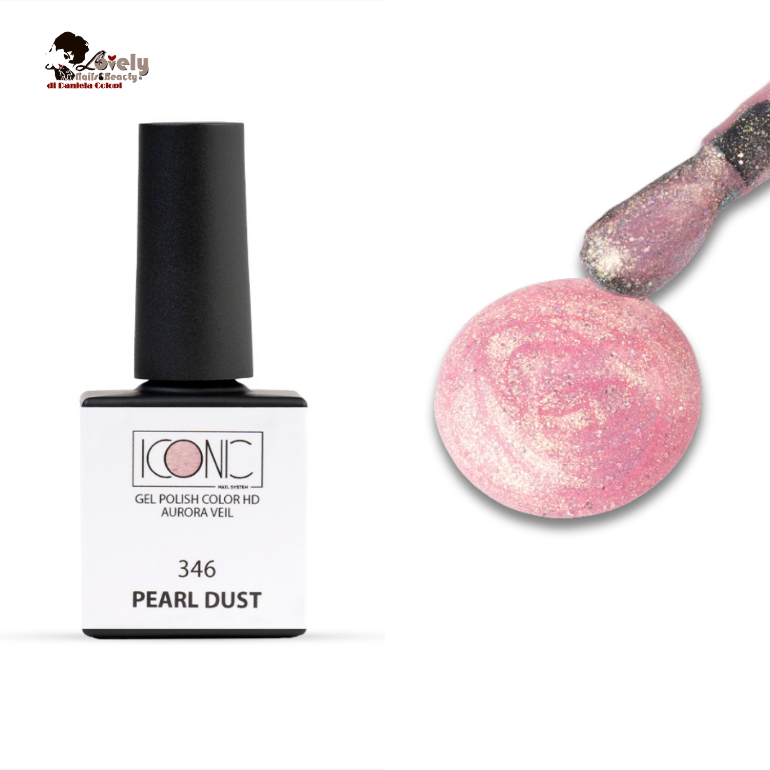 Gel Polish Color HD collezione Aurora Veil - 346 - Pearl Dust - ICONIC Nail System - 10 ml