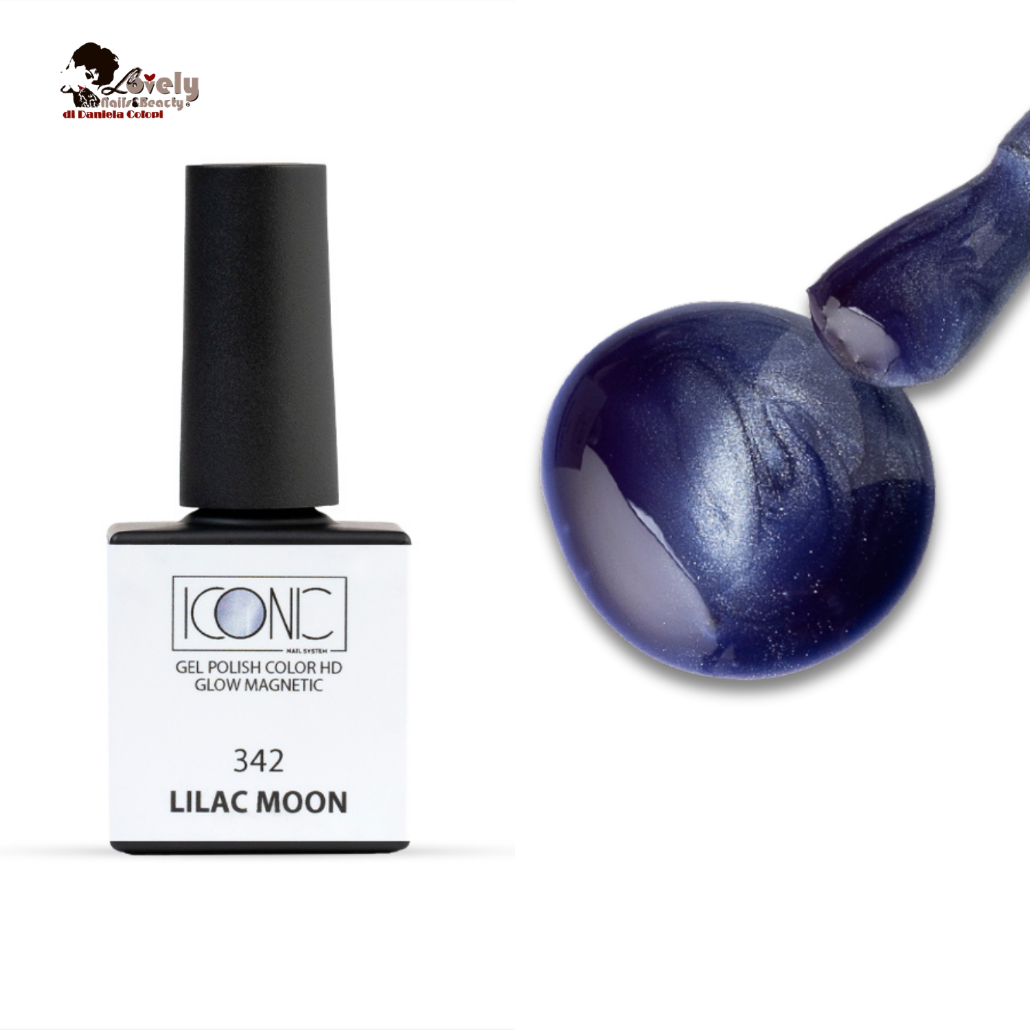 Gel Polish Color HD collezione Glow Magnetic - 342 - Lilac Moon - ICONIC Nail System - 10 ml
