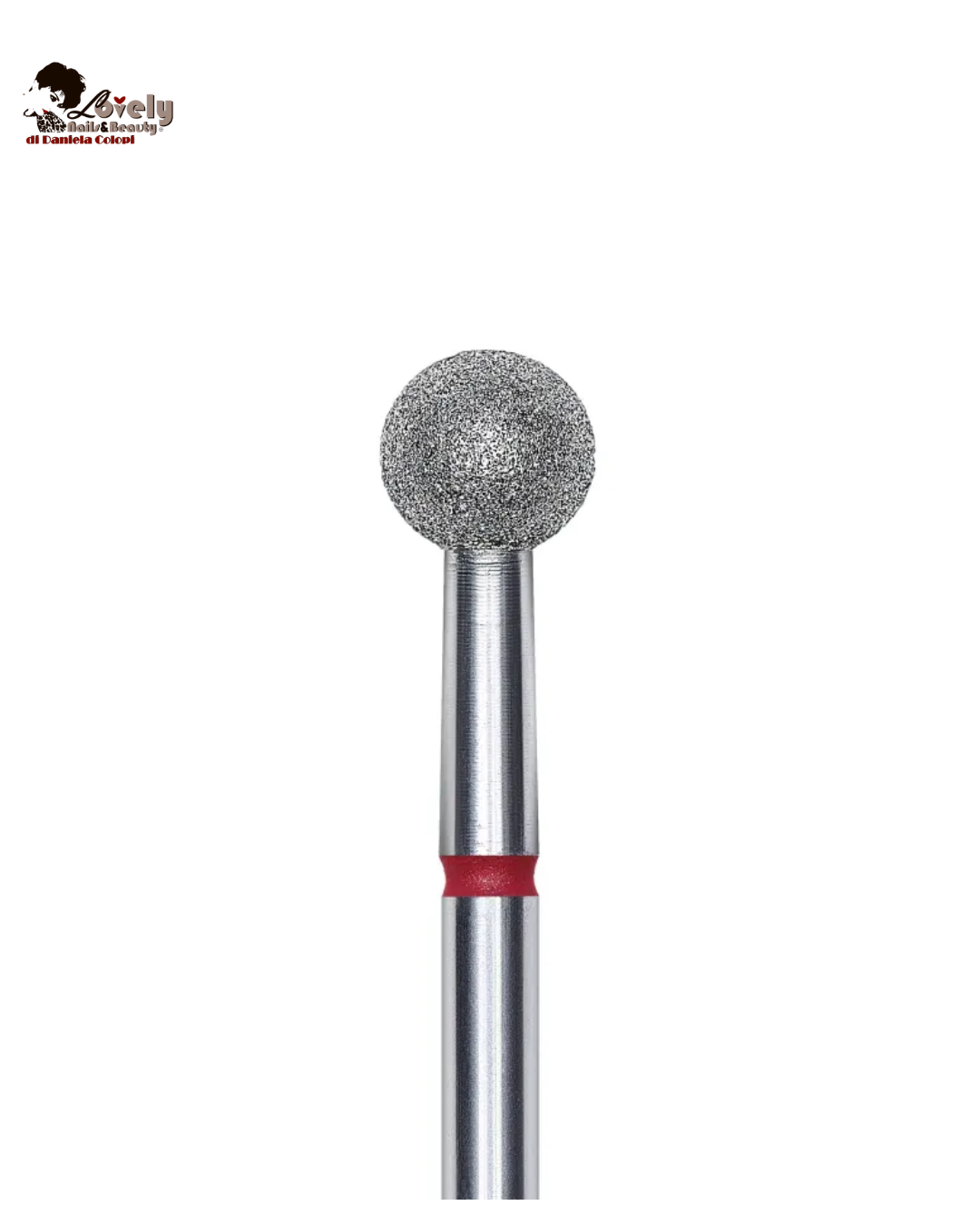 Punta Diamantata Fresa Staleks - sfera, rosso, diametro punta 5 mm