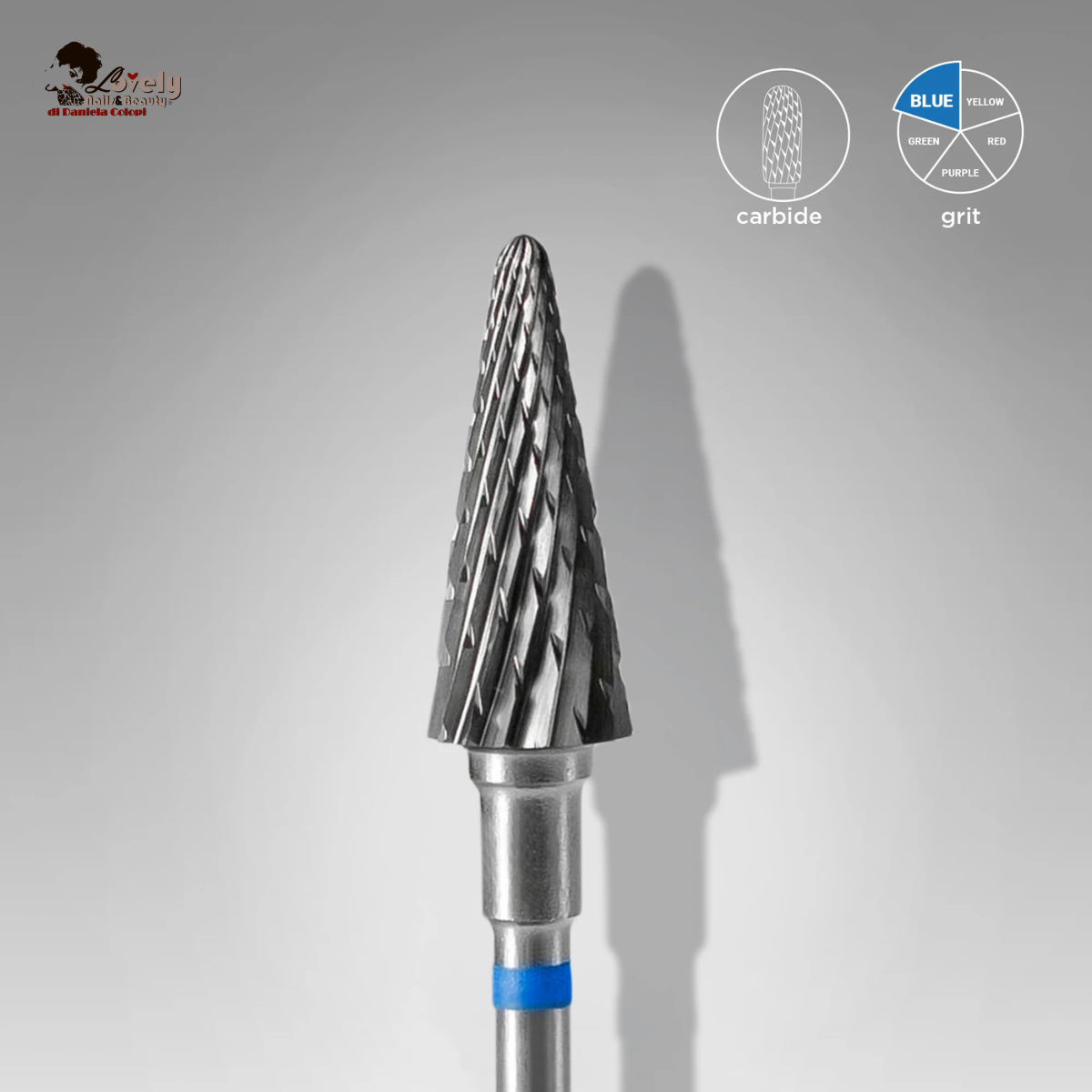 Punta Carbida Fresa - Staleks - Conica Blù Rimozione - conica blu EXPERT diametro testa 6 mm / parte lavorante 14 mm