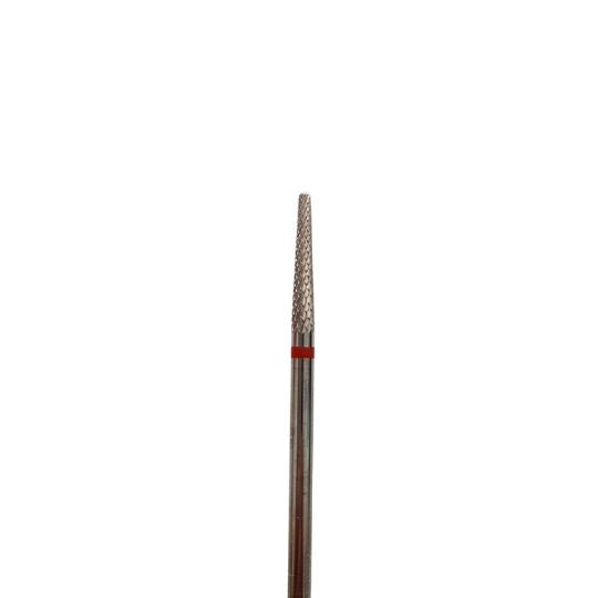 HBC-194RD.023 -definizione cuticole Punta fresa al tungsteno cono- fascetta rossa
L-14,0 mm, diametro 2,3 mm