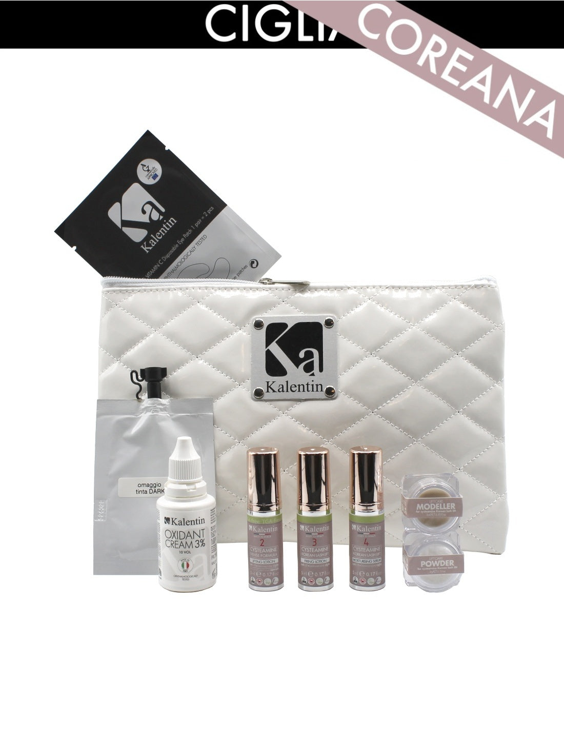 KIT Basic - LAMINAZIONE Coreana Ciglia e Sopracciglia - KALENTIN - 20 Applicazioni