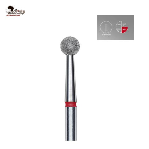 HBD-001RD.035 - Punta Fresa Diamantata Sfera Rossa 03,5 mm