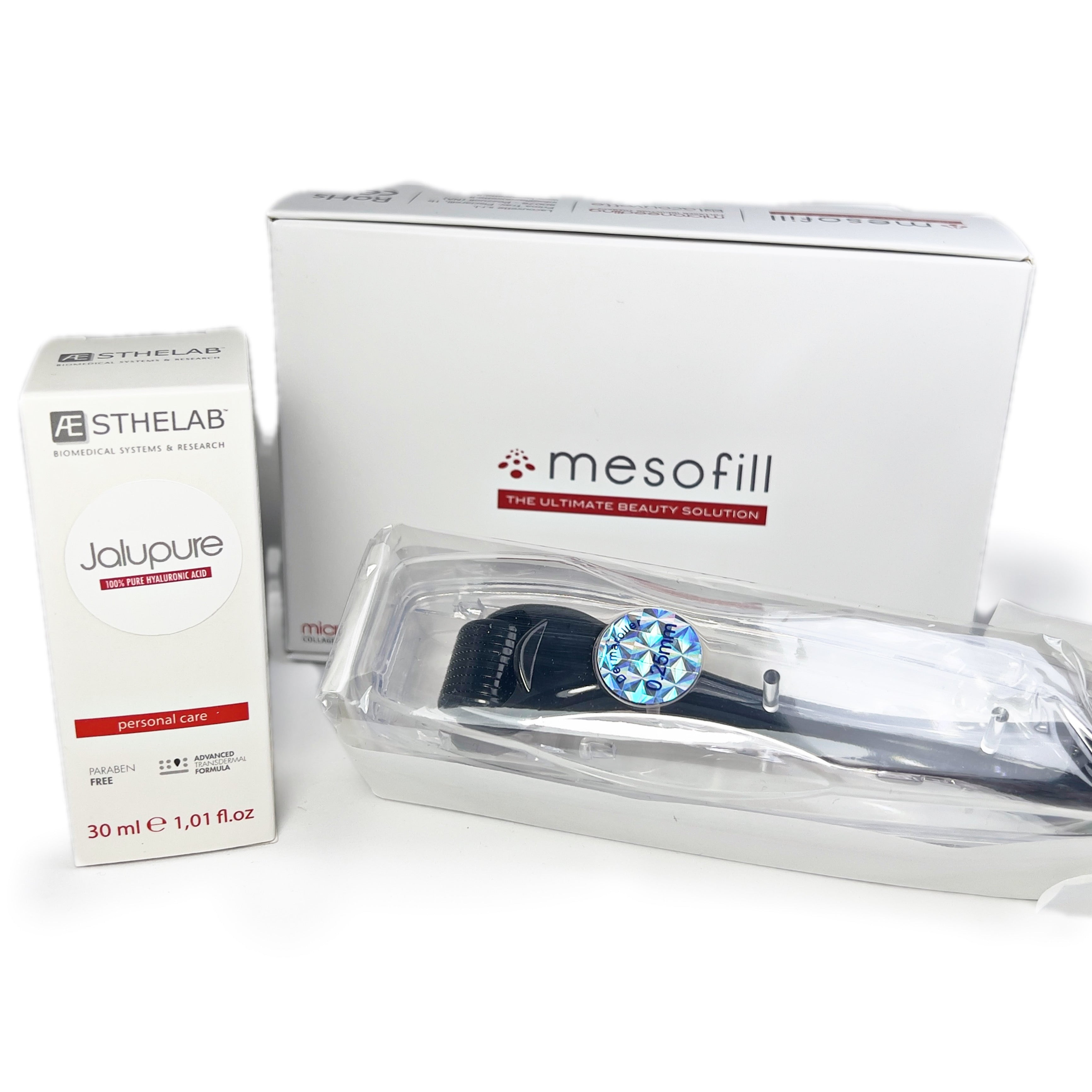 KIT Jalupure Siero Acido Ialuronico Microneedling mesofill – conf. Dermaroller da 0,25+ siero Jalupure
