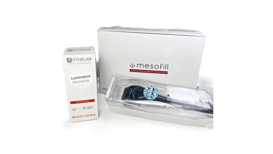 KIT Luminance Siero Anti-macchia Microneedling mesofill – conf. Dermaroller da 0,25+ siero Luminance