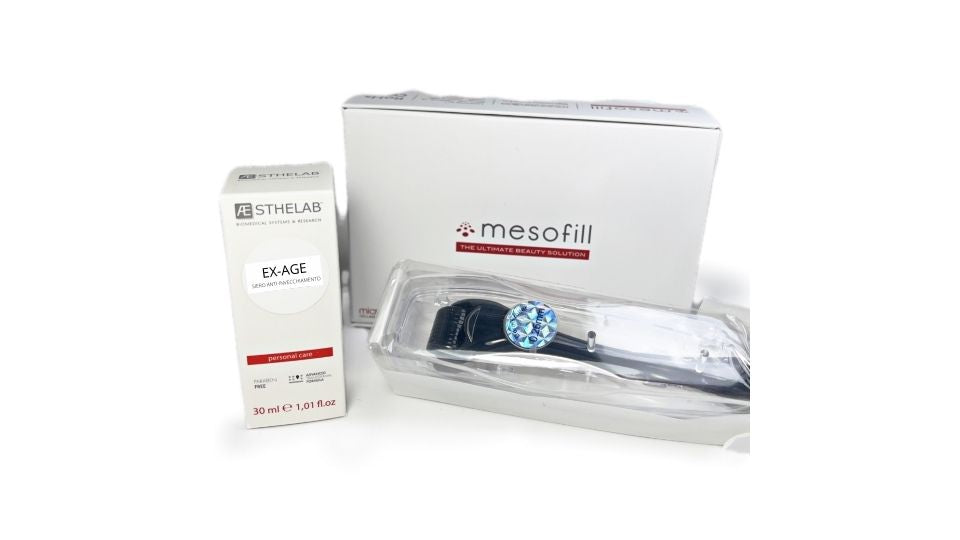 KIT EXAGE Anti età 50+ Microneedling mesofill – conf. Dermaroller da 0,25+ siero