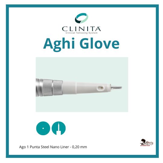 Aghi Glove - Clinita - 1P RL - Ago 1 Punta Steel Nano Liner - 0,20 mm -10pzz