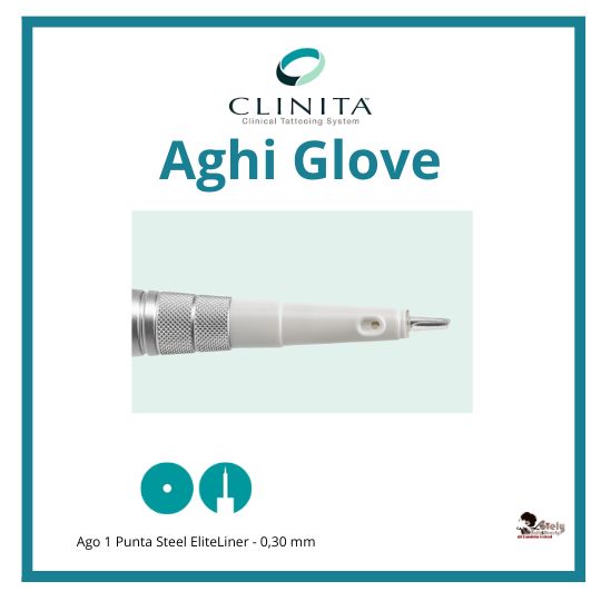Aghi Glove - Clinita - 1P RL - Ago 1 Punta Steel Elite Liner - 0,30 mm -10pzz