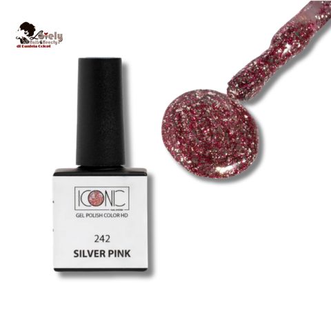 Gel Polish 242 Color HD - Silver Pink - ICONIC Nail System - 10 ml