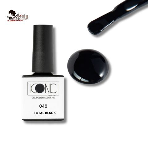 Gel Polish Color HD - 048 -Total Black - ICONIC Nail System - 10 ml
