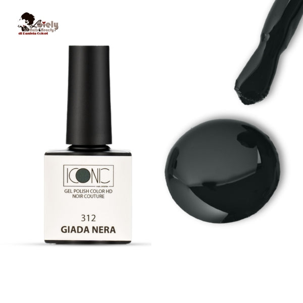 Gel Polish Color HD - 312 Giada Nera - ICONIC Nail System - 10 ml