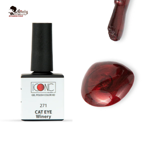 Gel Polish  - GEL HD - CAT EYE 271 - WINERY  ICONIC Nail System - 10 ml
