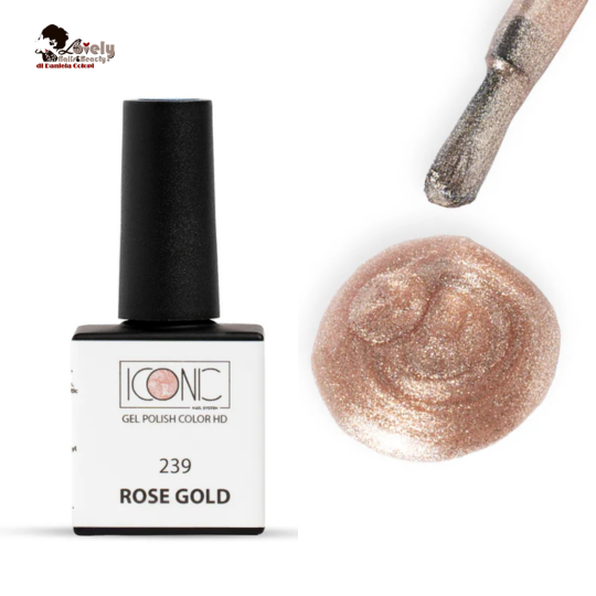 Gel Polish Color HD 239 - Rose Gold - ICONIC Nail System - 10 ml