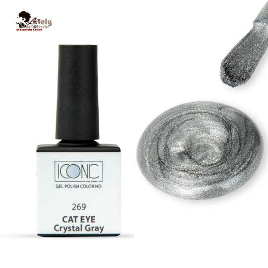 Gel Polish 269 - GEL HD - CAT EYE CRYSTAL GRAY - ICONIC Nail System - 10 ML