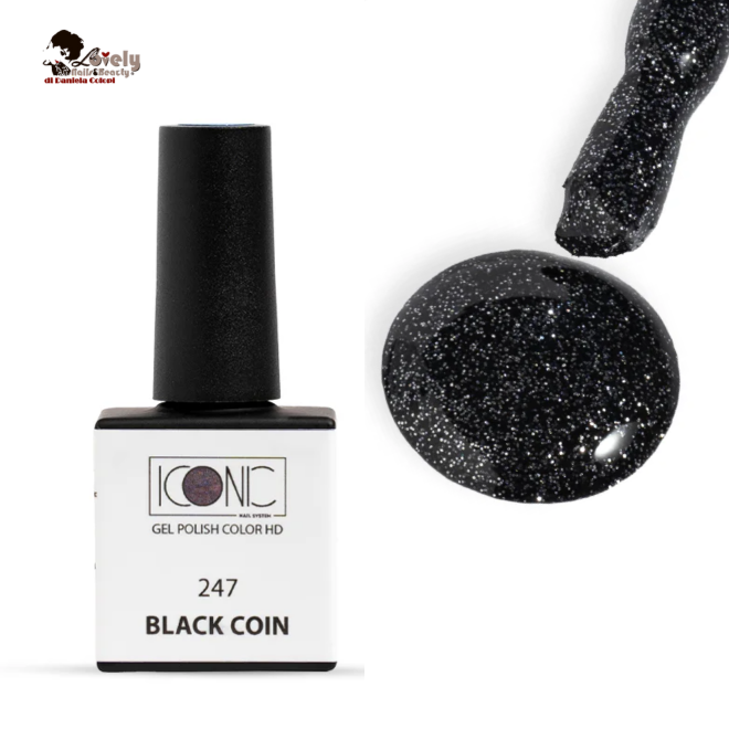Gel Polish 247 - Black coin - ICONIC Nail System - 8 ml