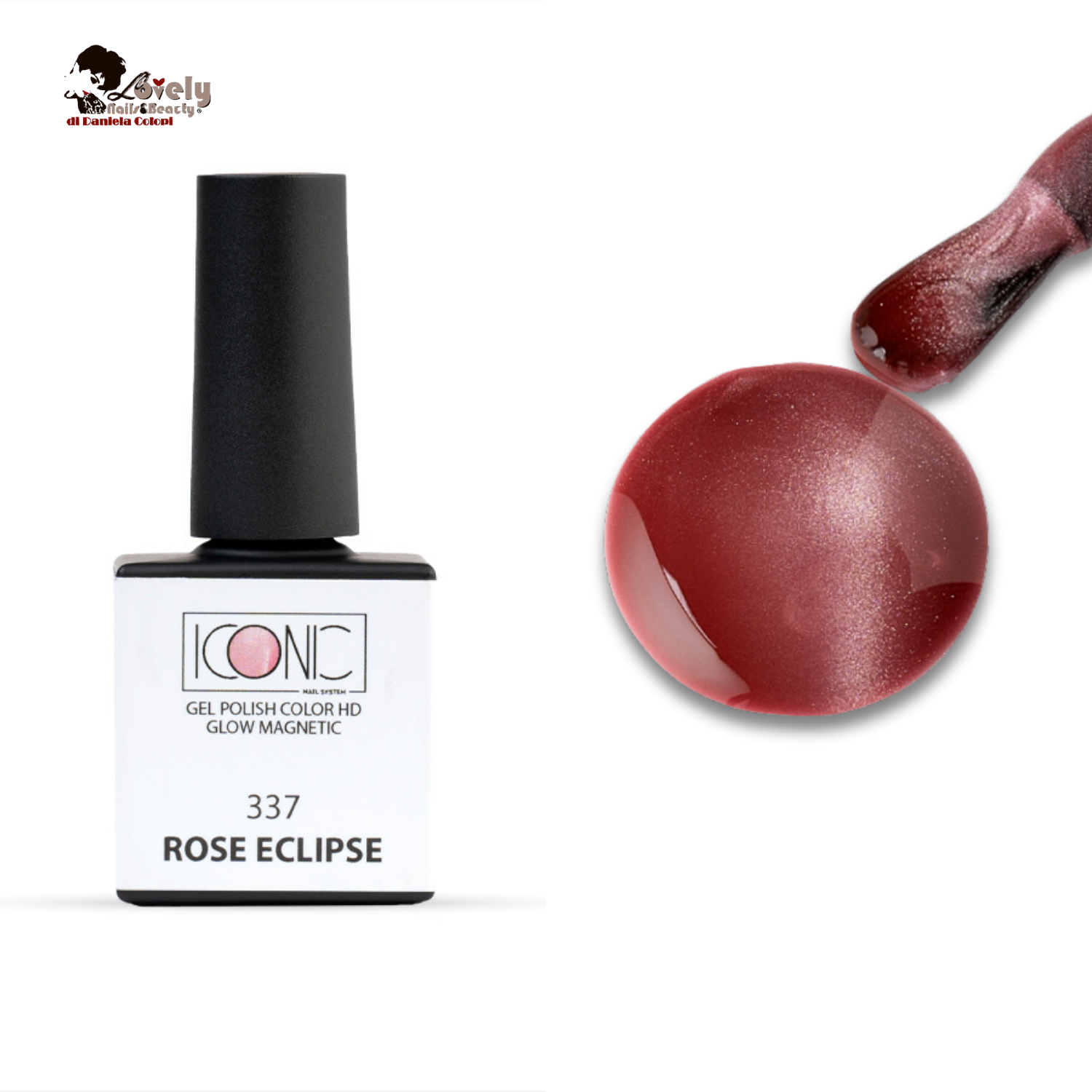 Gel Polish Color HD collezione Glow Magnetic - 337 - Rose Eclipse - ICONIC Nail System - 10 ml