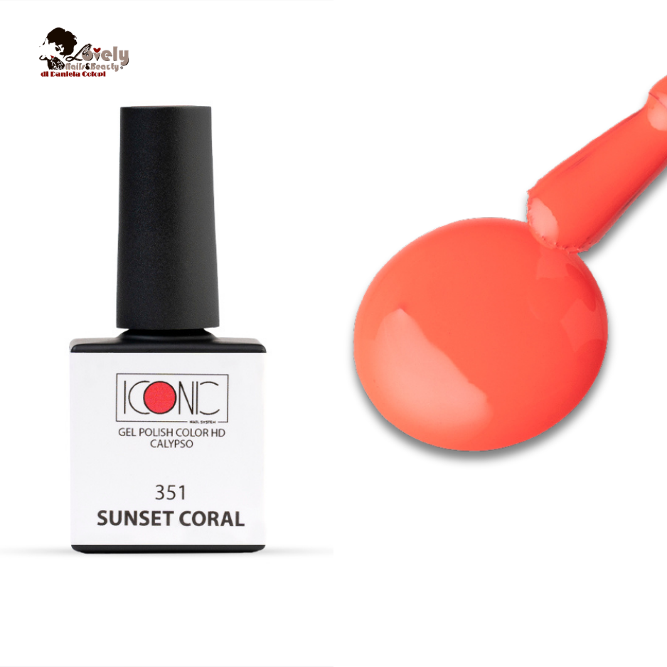 Gel Polish Color HD collezione Calyspo - 351 - Sunset Coral - ICONIC Nail System - 10 ml