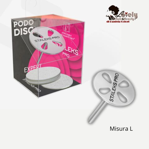 Disco pedicure PODODISC misura - L - STALEKS - EXPERT e set di lime monouso grana 180 - 5 pz (25 mm)