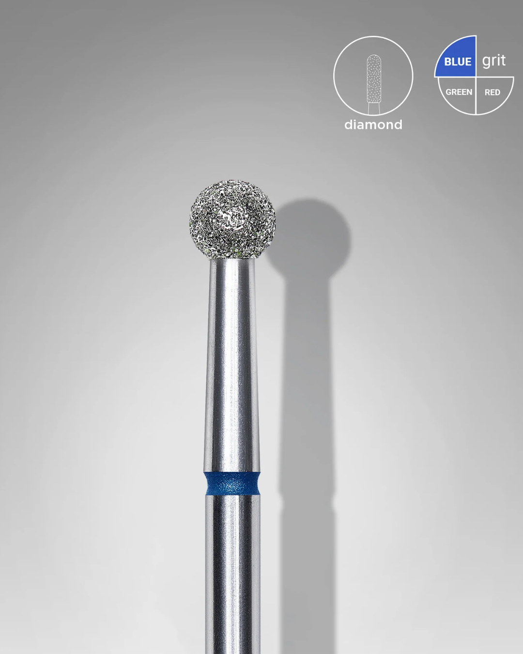 Punta diamantata Staleks a sfera - Blu - diametro punta 3.5 mm