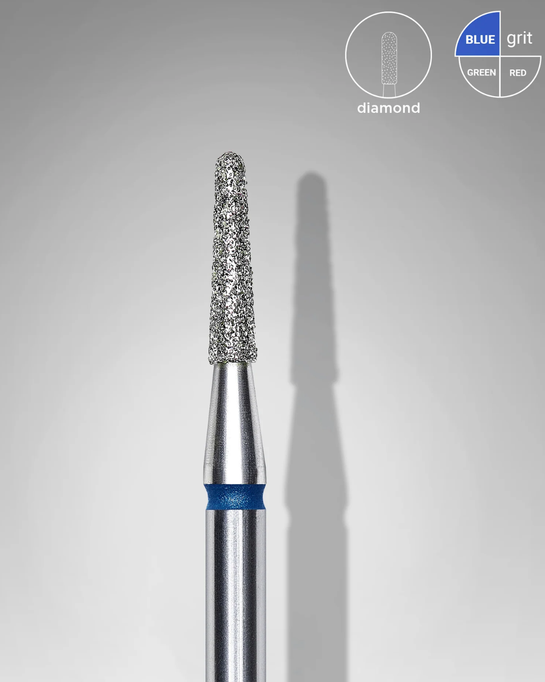 Punta Fresa Diamantata STALEKS EXPERT Cono Troncato Blu – Ø 1,8 mm – Parte lavorativa 8 mm