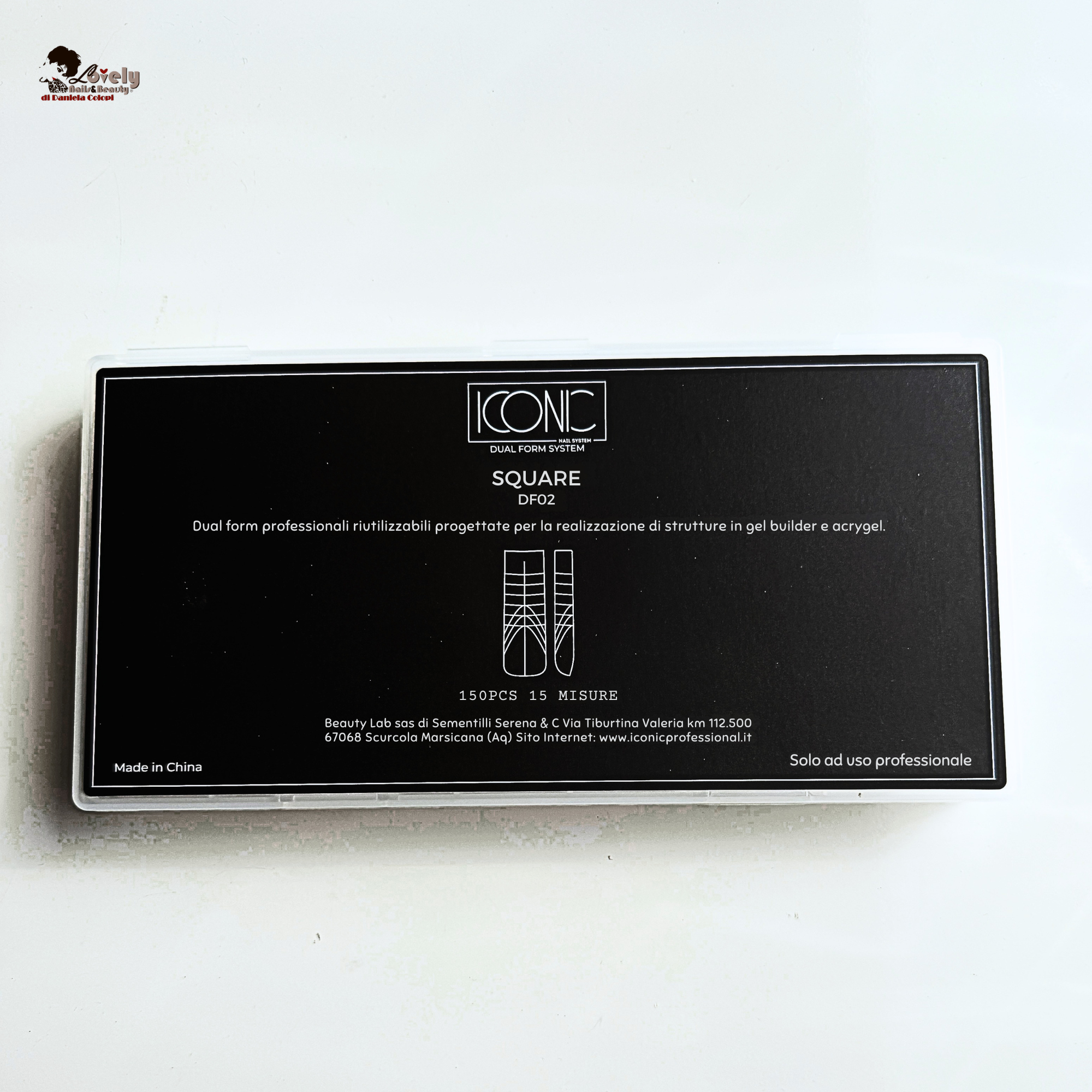 Dual Form - Modern SQUARE DF02 - 15  misure 150 pzz - Iconic Nail System
