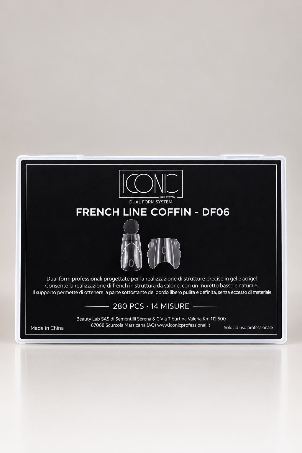 Dual Form - Line Coffin - DF06 - 14  misure 280 pzz - Iconic Nail System
