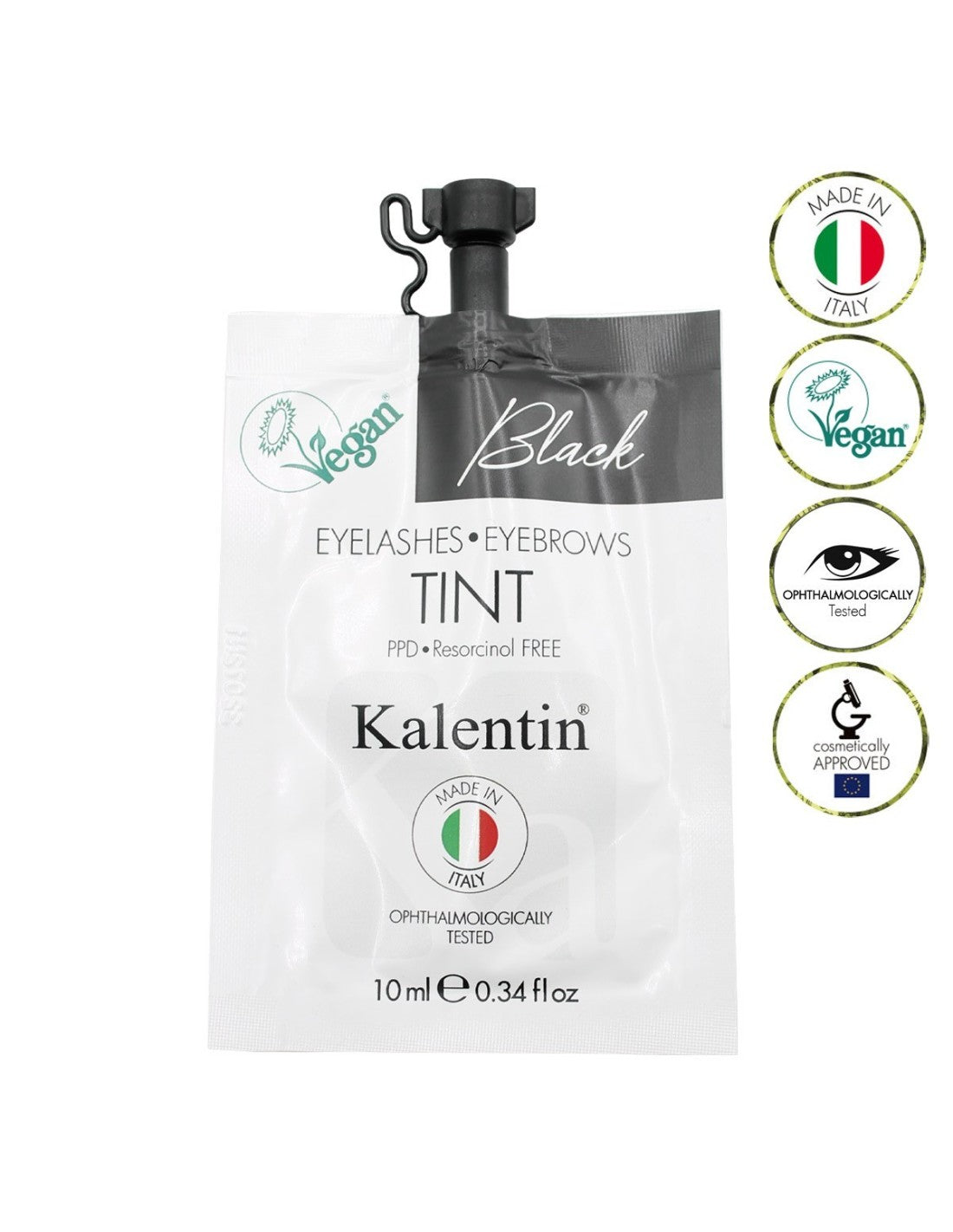 KALENTIN - TINTA IBRIDA CIGLIA E SOPRACCIGLIA EFFETTO HENNE - NERO - 10 ML