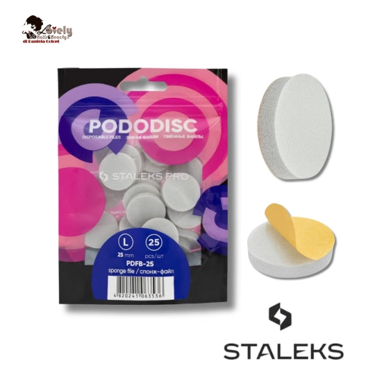 25 pezzi di dischi spugne PODODISC STALEKES PRO misura L